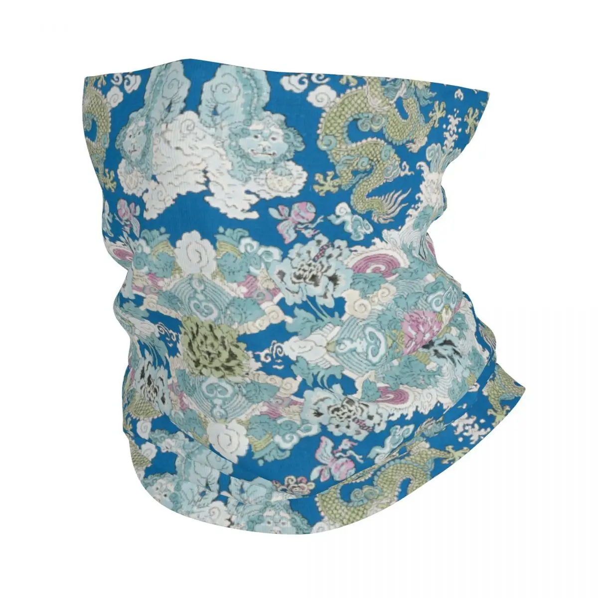 

Изготовленный на заказ волшебный горный дракон - синий тканевый шарф на шею для мужчин и женщин, ветрозащитный зимний традиционный шарф-бандана для азиатской мифологии для езды на велосипеде