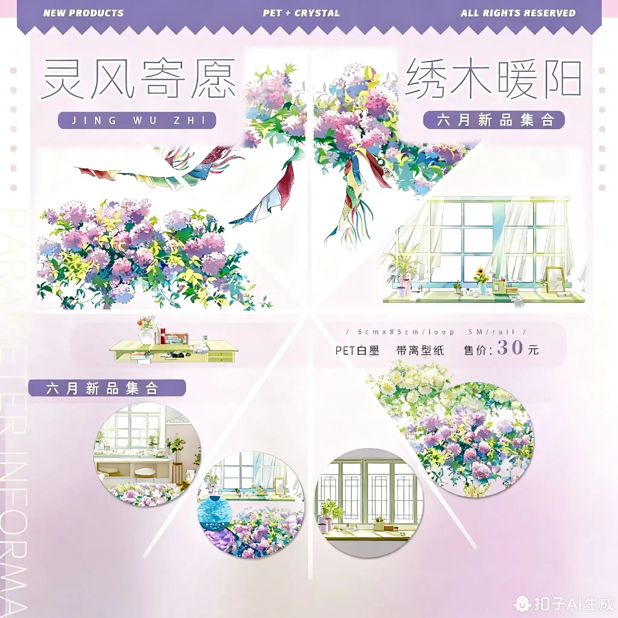 

Лента для домашних животных Washi, водная/небо/трава, журнал, маскировка коллажа, ландшафтный дизайн в древнем современном стиле