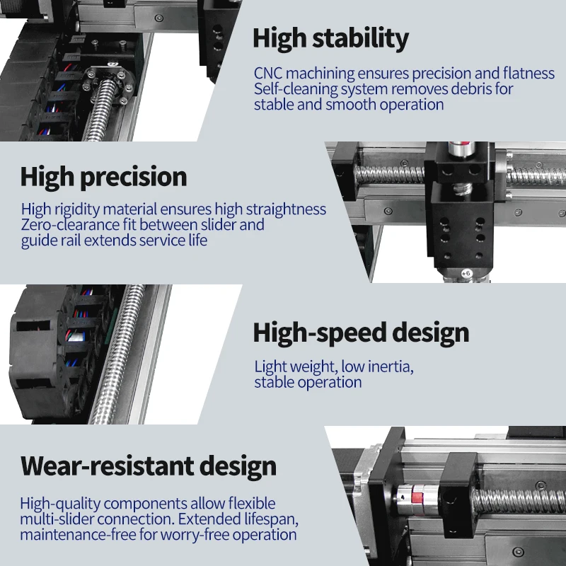 UMOT Gantry Robot 4-axis XYZ Slide Table CNC Machine Linear Guide for Lathe Machine Attachments Custom