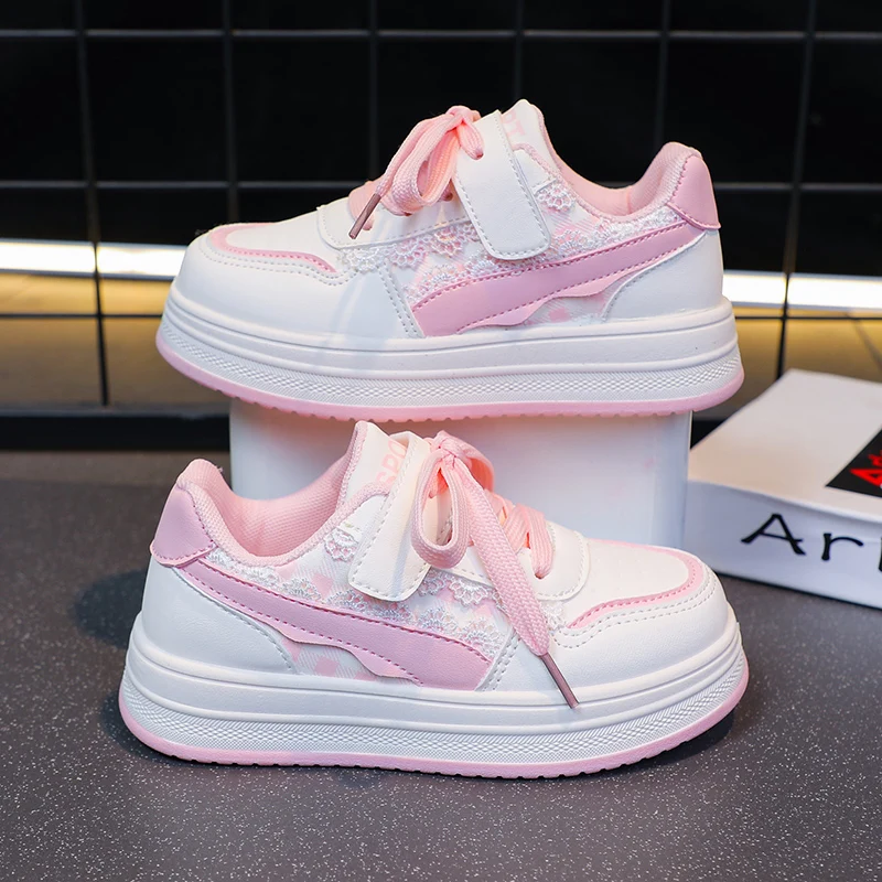 

Новая детская обувь, весенне-осенняя модная спортивная обувь, противоскользящая легкая обувь для девочек, детские повседневные кроссовки на мягкой подошве