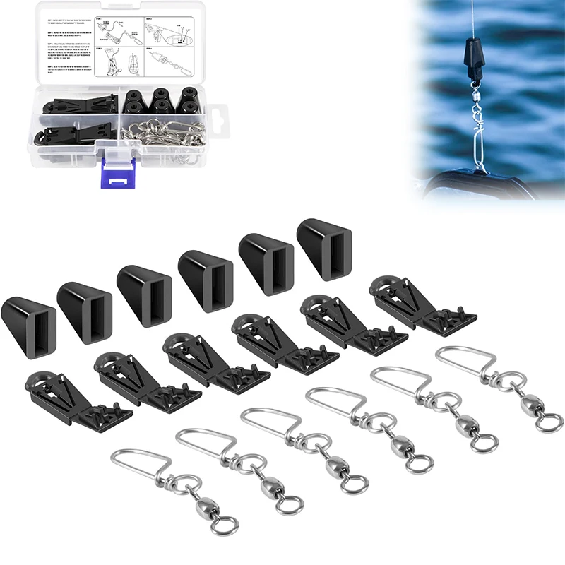 Line Terminator Downrigger Accessory, 2250002, (6-Pack) Compatible with Cannon & Scotty, Tool-Free Quick Connect Terminal Kit