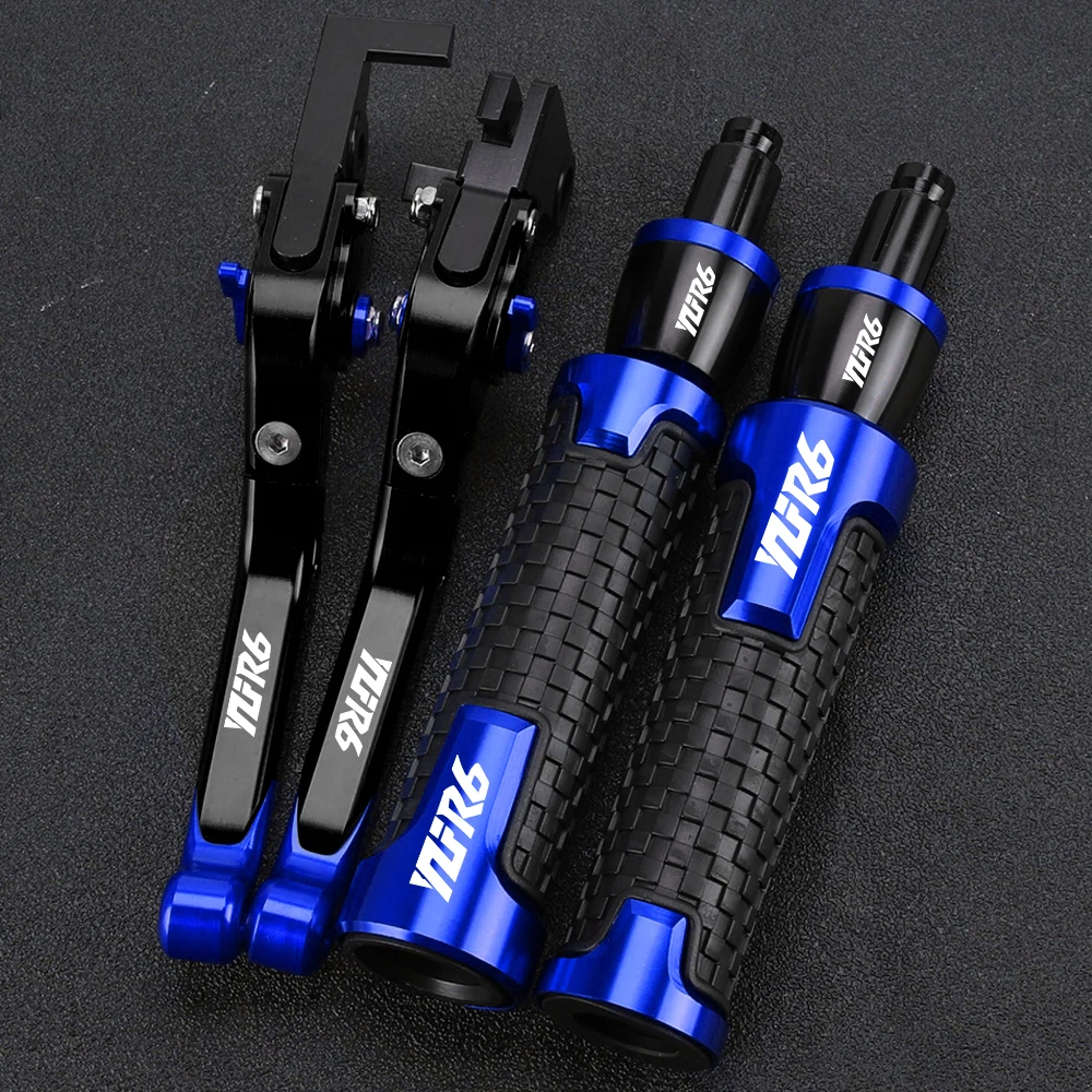 Motocicleta Freio Embraiagem Alavancas, Guiador Hand Grips End, acessórios para YAMAHA YZFR6, YZF-R6, 1999, 2000, 2001, 2002, 2003, 2004