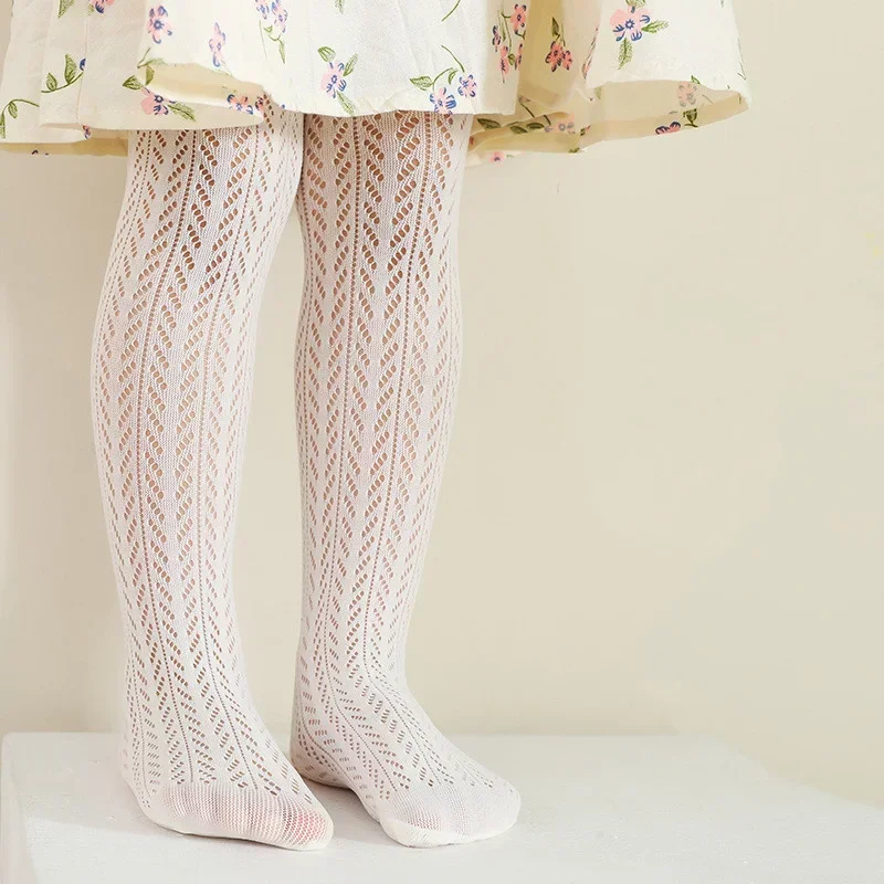 2-10Years Tights for Girls Summer Mesh Thin Children's  Pantyhose Fashion Soft Baby Girl Tights Cotton Kids Stockings