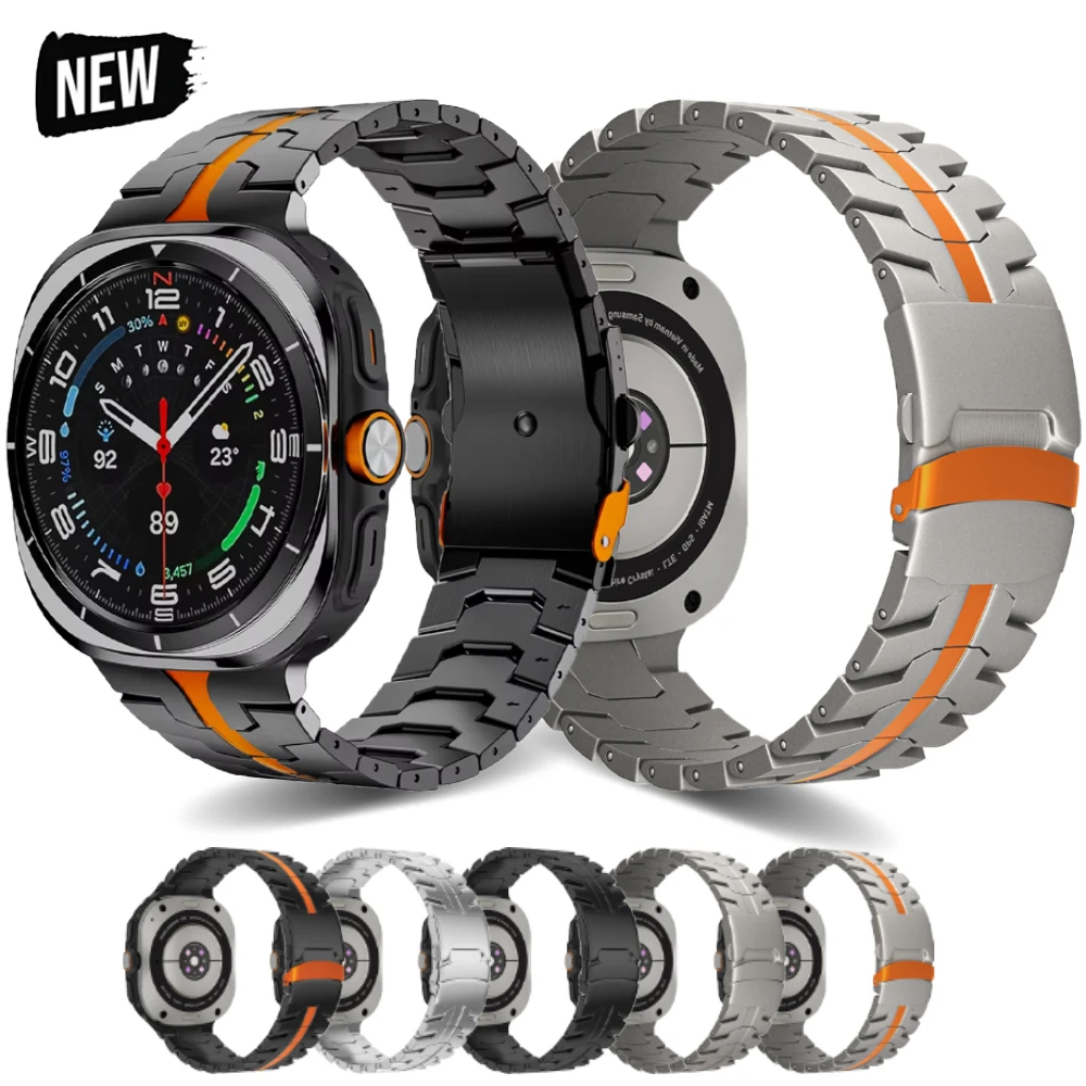 

Luxury Metal Strap for Samsung Galaxy Watch Ultra 47mm No Gaps Stainless Steel Bracelet Galaxy Watch Ultra Correa Replacement