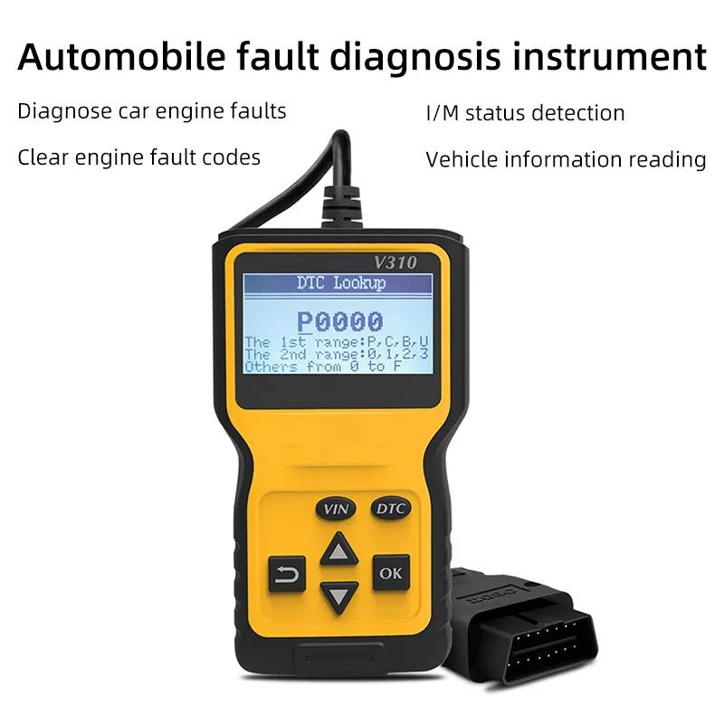 1 PC V310 Automobile Fault Diagnosis Instrument OBD 2 Diagnostic Tool Elm327 Decoder Engine Malfunction Data Stream Reading Card