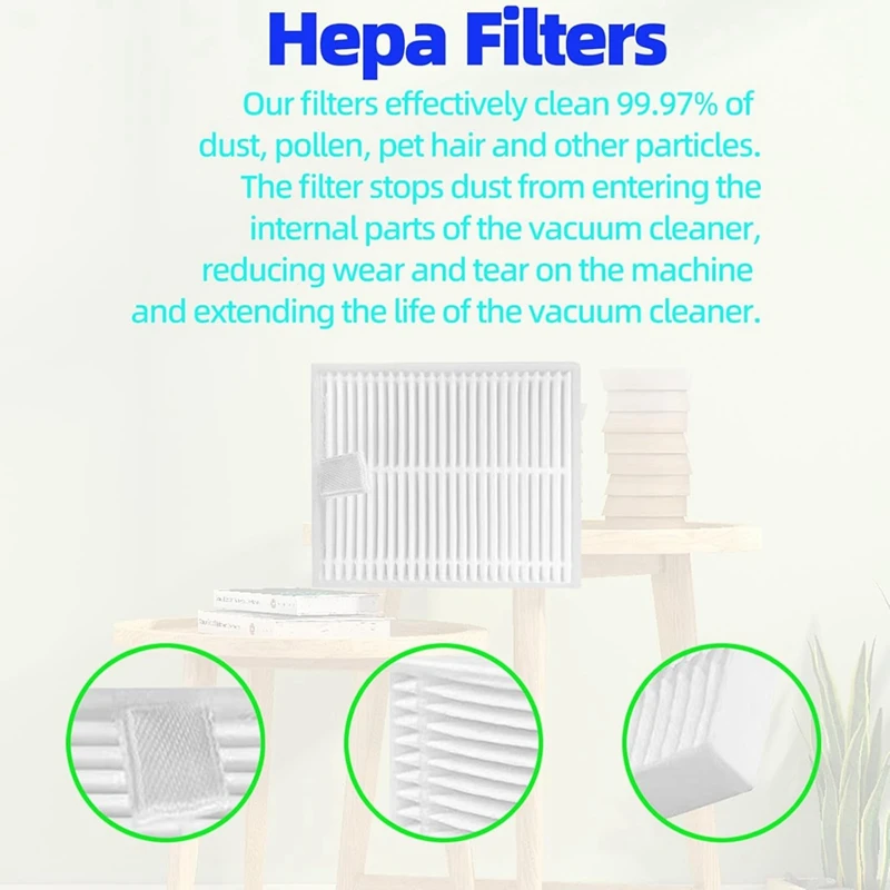 For Honiture V8 Pro Robot Vacuum Cleaner Main Side Brush Hepa Filter Mop Cloth Replacement Accessories Kit