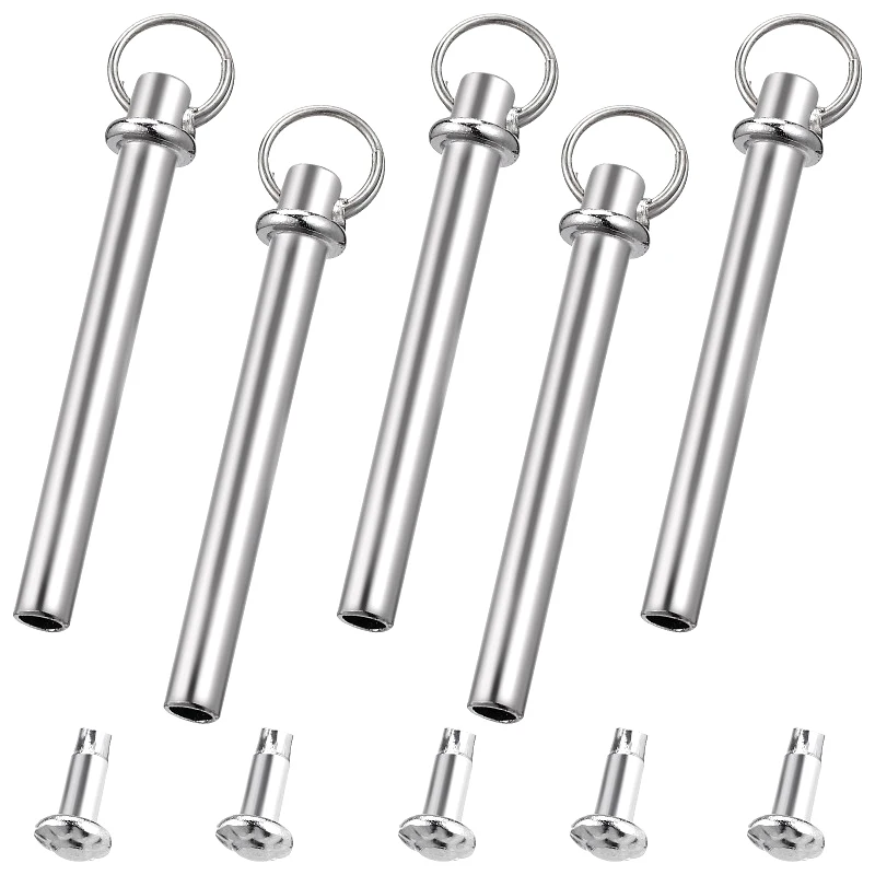 Kit de Reparação Manual para Ventilador, Rebites de Metal Leve, Pingente, Acessório Dobrável, Eixo Porca de Aço Inoxidável, 5 Conjuntos