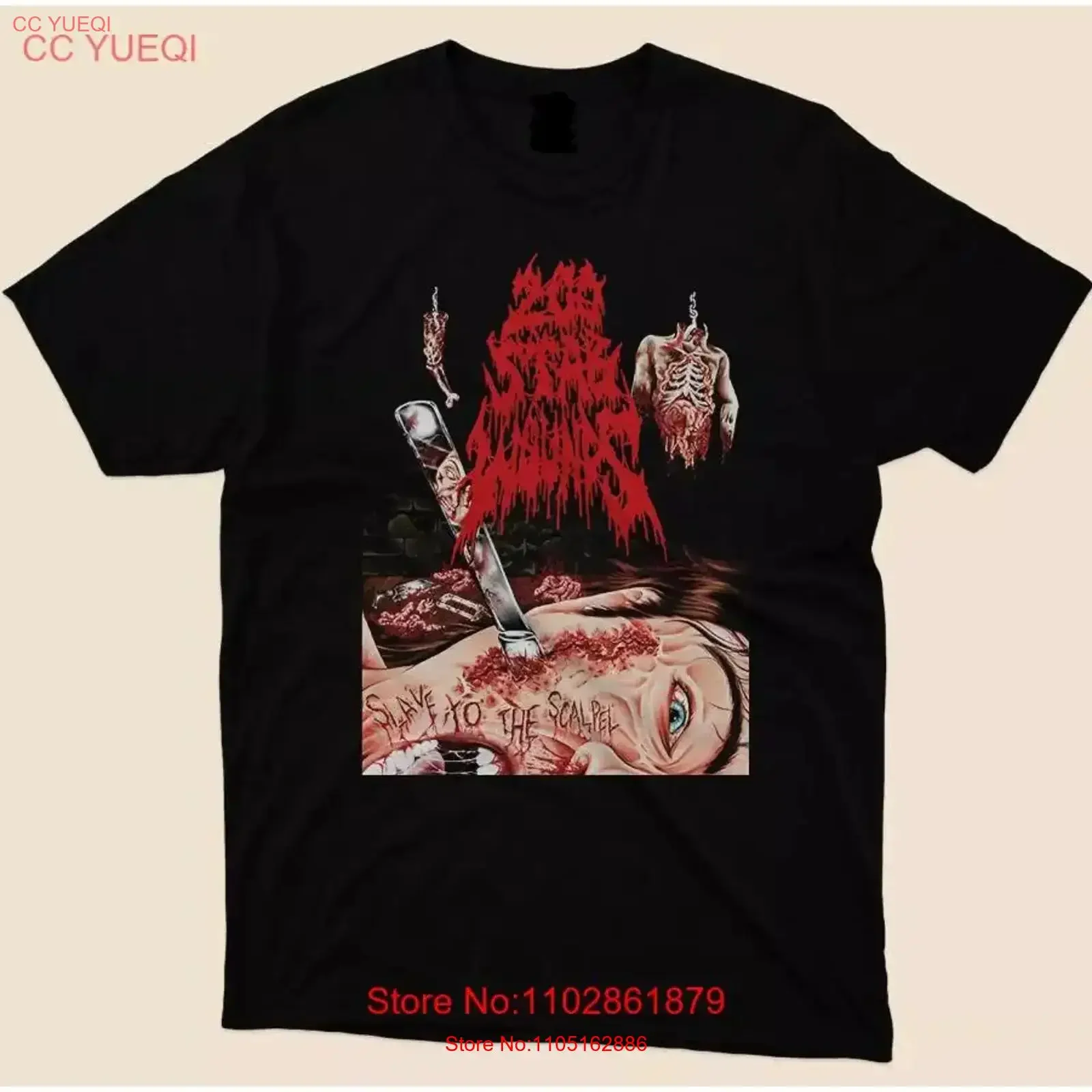 NWT 200 STAB WOUNDS Slave To The Scalpel Black Mens T shirt Size  vintage Washed Top For Everyday Wear Stylish homme Breathable