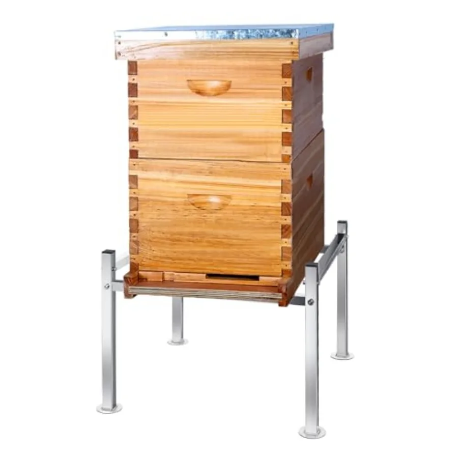 

Honey Lake Metal Bee Hive Stand for 8/0 Frame Beehive Box, Fixed-Height Beehive Stand with Round Base, Easy to Assemble Pack