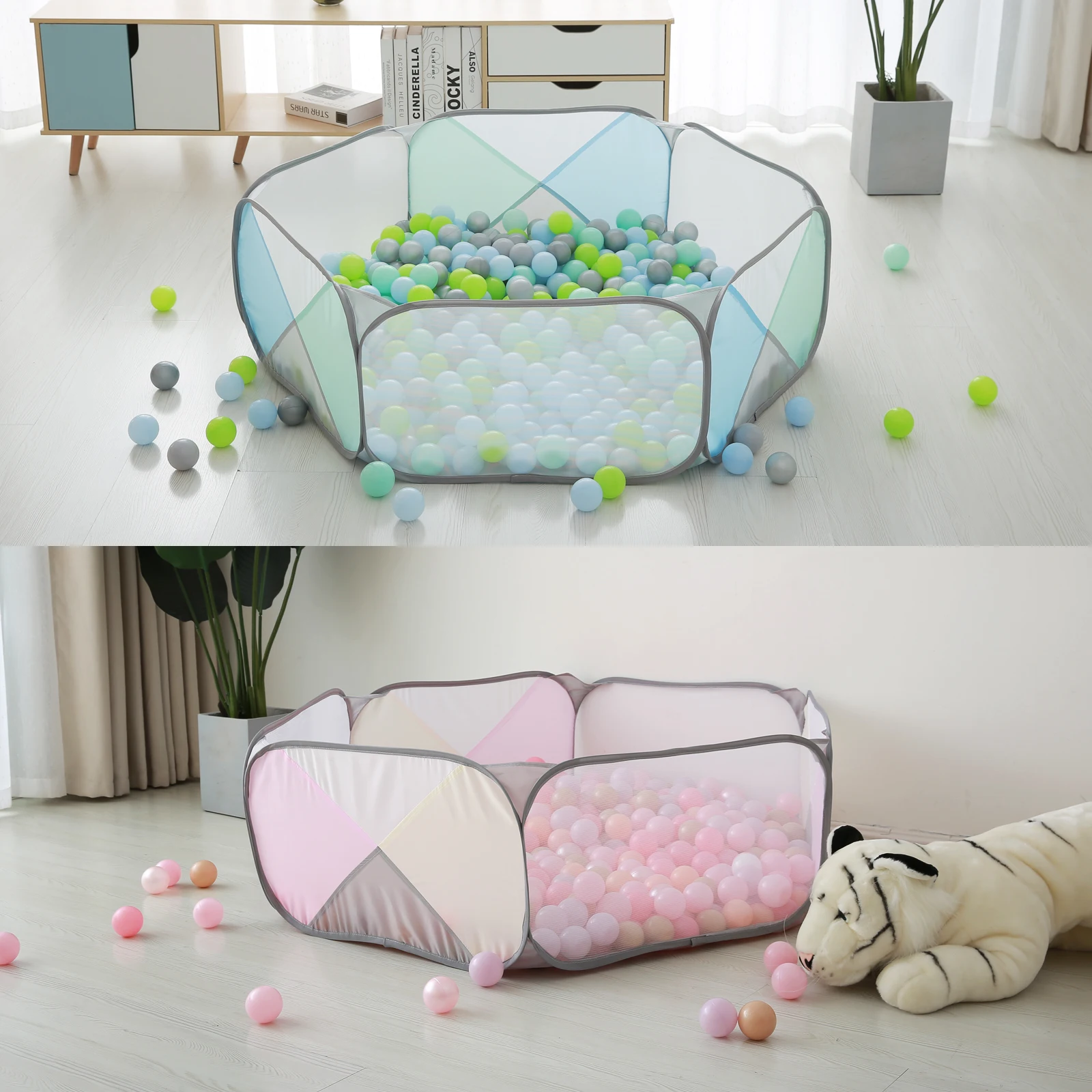1pc Multi-colour Available Child Ball Pit Ball Pool with Pattern Portable Kids Ocean Pool Toys（Balls not included）