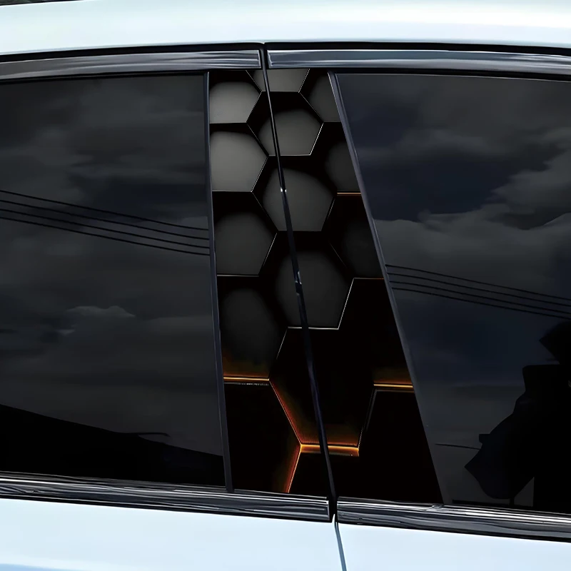

Car Customization B-Pillar Sticker Car Door Post Decal 19.68in X 9.84in Weather Resistant Long-lasting Vibrancy For Car Interior