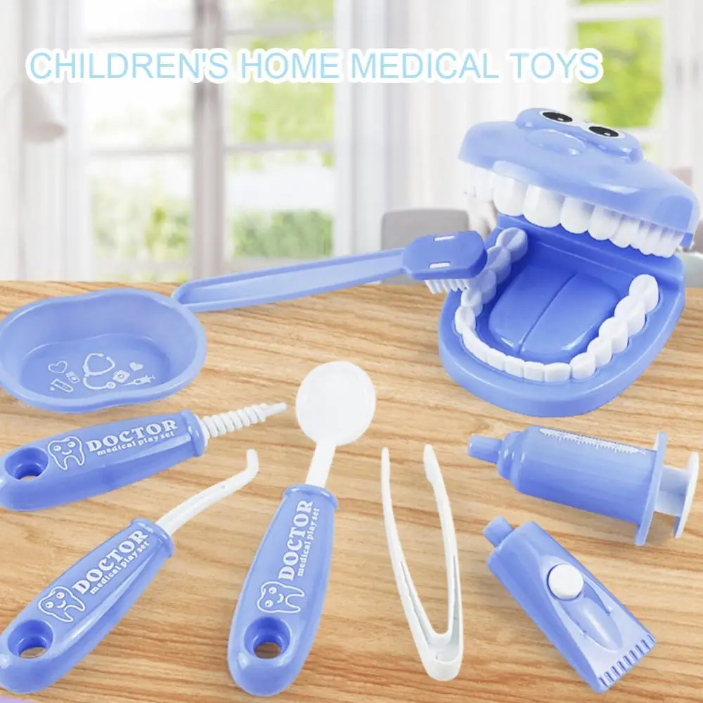 Childrens Oral Dentistry Toy 9-piece Set Little Nurse Toy Kit Pretend Toy Simulation Dentist Set