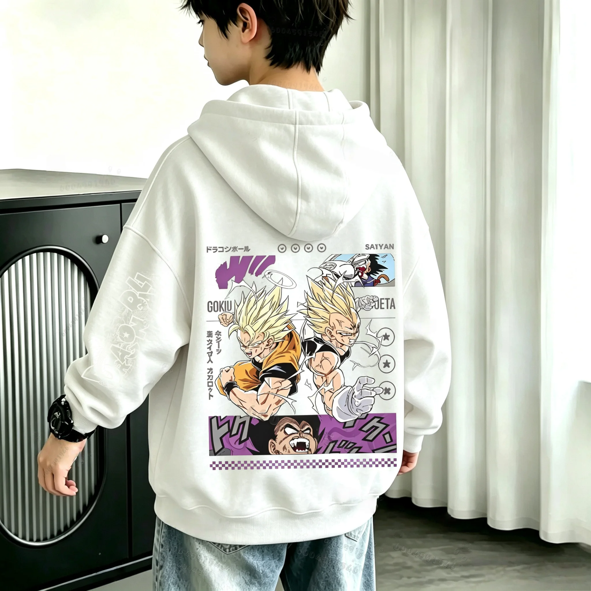 Klassischer Dragon Ball Z Goku Serie Kinderpullover, trendig, warm und bequem für Herbst und Winter. – Detail 6