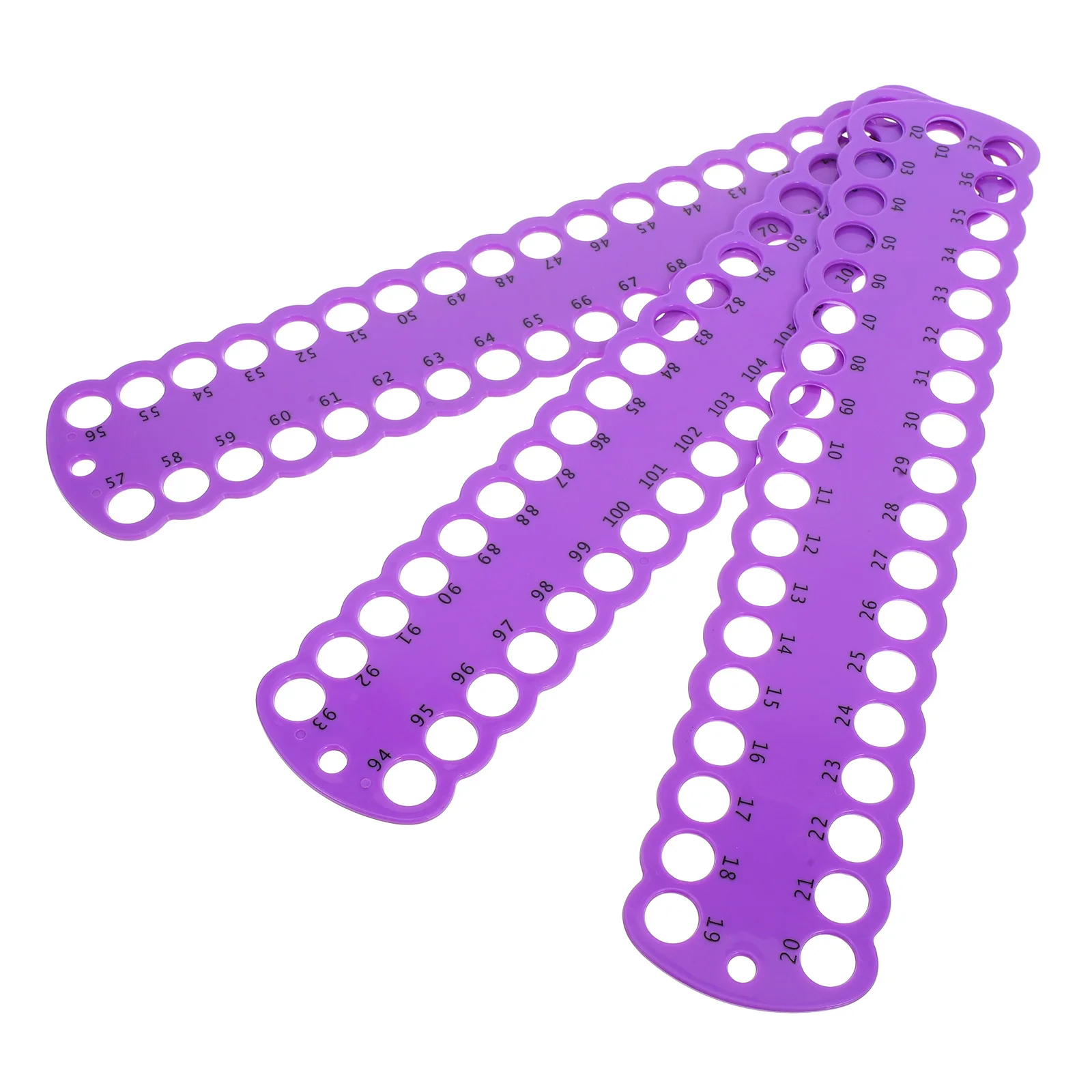 

3Pcs Plastic Thread Cards Sturdy Material Multiholes Design Compact Portable Embroidery Storage Organizer Tool