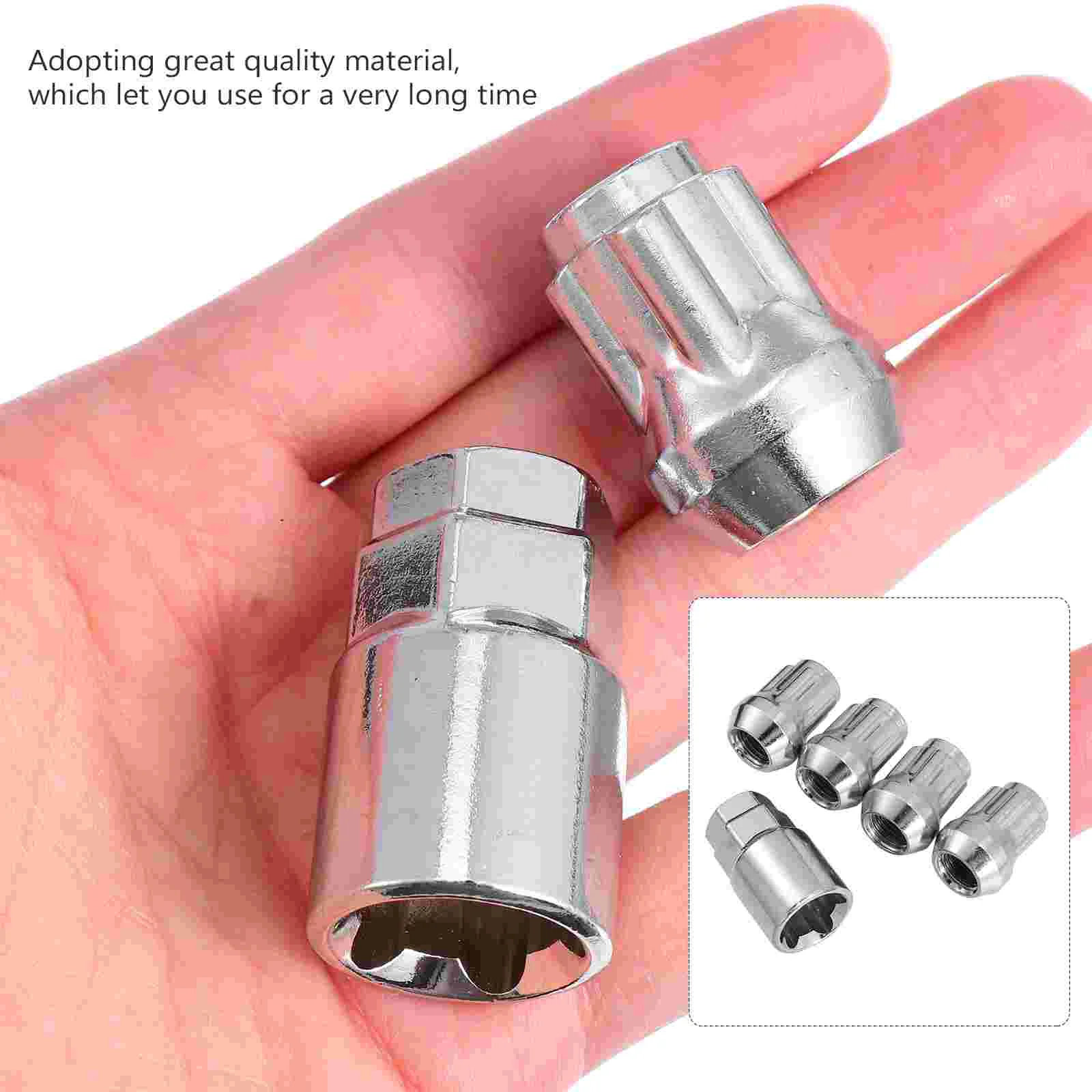 4 Pcs Closed End Bulge Wheel Anti-theft Nut Component Locking Bride Acorn Lug Nuts