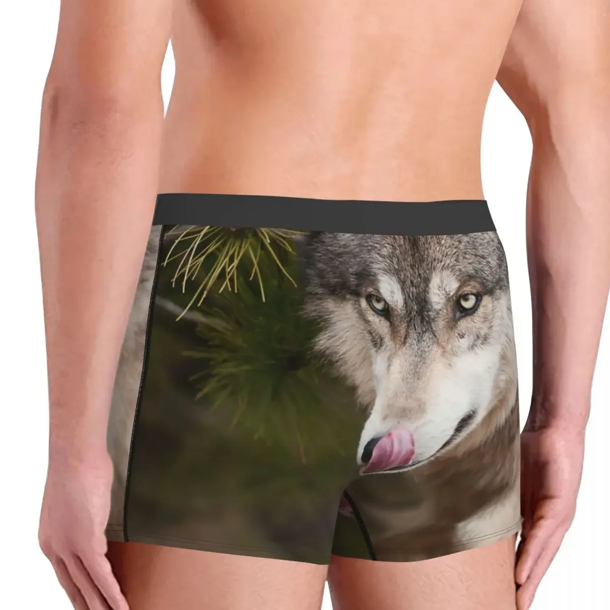 Men Boxer Briefs Shorts Panties The Wolves Licking Wolf Soft Underwear Homme Humor S-XXL Underpants