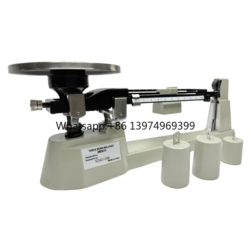 Top Loading Mechanical Triple Beam Balance with Stainless Steel Plate and Tare MB-2610 2610g