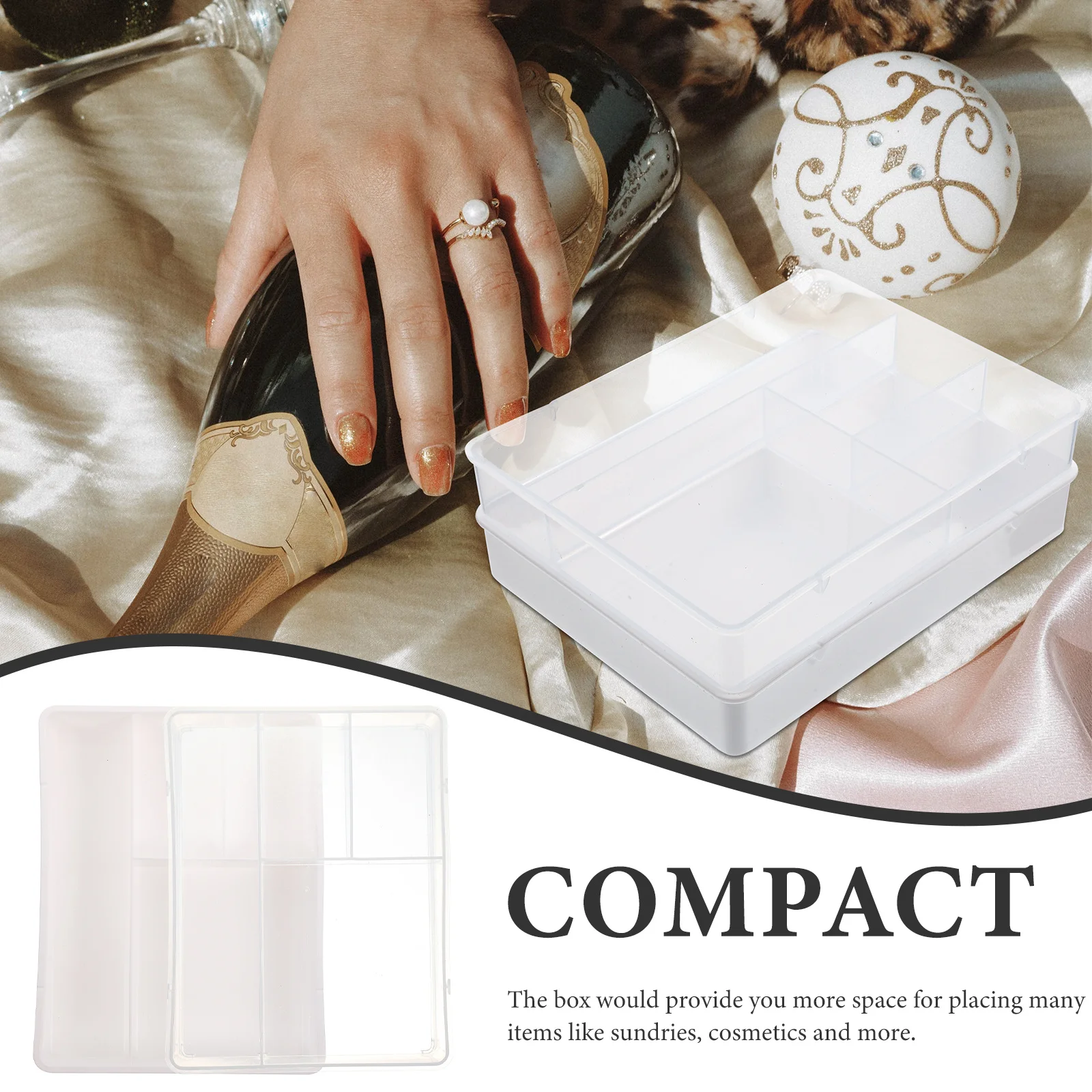 2pcs Drawer Organizers Premium Abs Stackable Storage Boxes For Home Office Kitchen Bathroom Compact Household Drawer Case