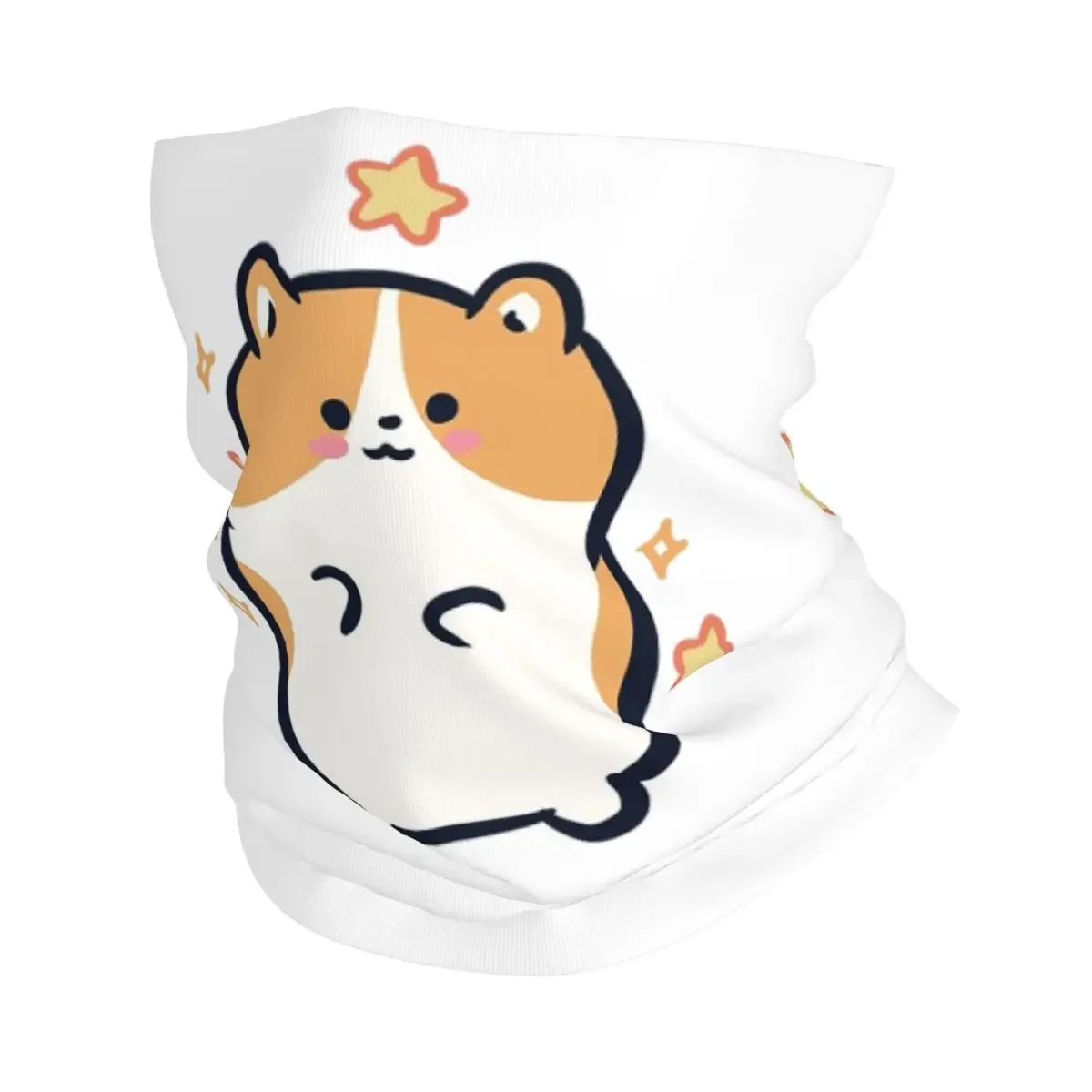 Leuke hamster bandana nekbeschermer bedrukte wikkelsjaal multifunctioneel gezichtsmasker rijden unisex volwassen winter