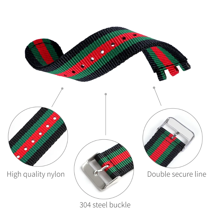 Nylon Canvas Watch Band for SWATCH Strap 17mm 19mm 20mm Fabric Bracelet Replacement Women Men Sport Watchband Accessories