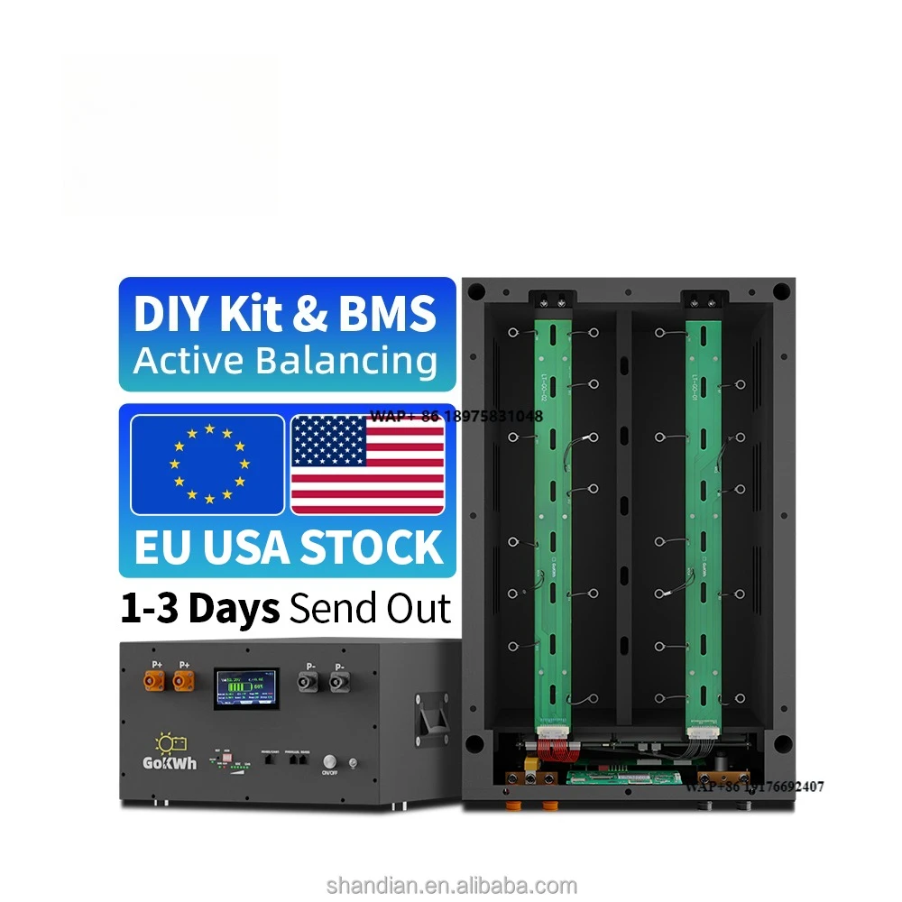 

48V 340Ah 314Ah 320Ah 300Ah 280Ah 200Ah 51.2V Lifepo4 200A BMS ESS 15Kw Solar Energy Storage Power Battery Boxes Racks