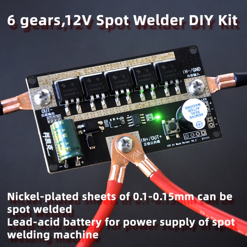 10 MOSFET Spot Welding Machine DIY Electric Motorcycle Battery Motorcycle Repair Tool 18650 Spot Welder