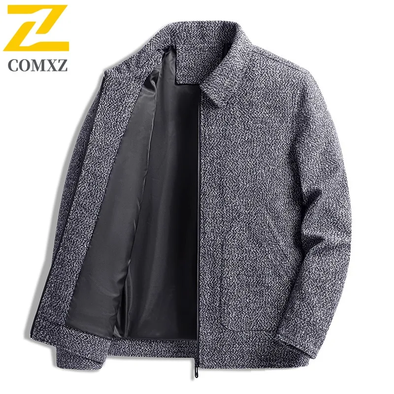 

COMXZ утолщенная мужская куртка для работы на открытом воздухе, ветрозащитная теплая парка, деловая повседневная удобная легкая зимняя новая одежда