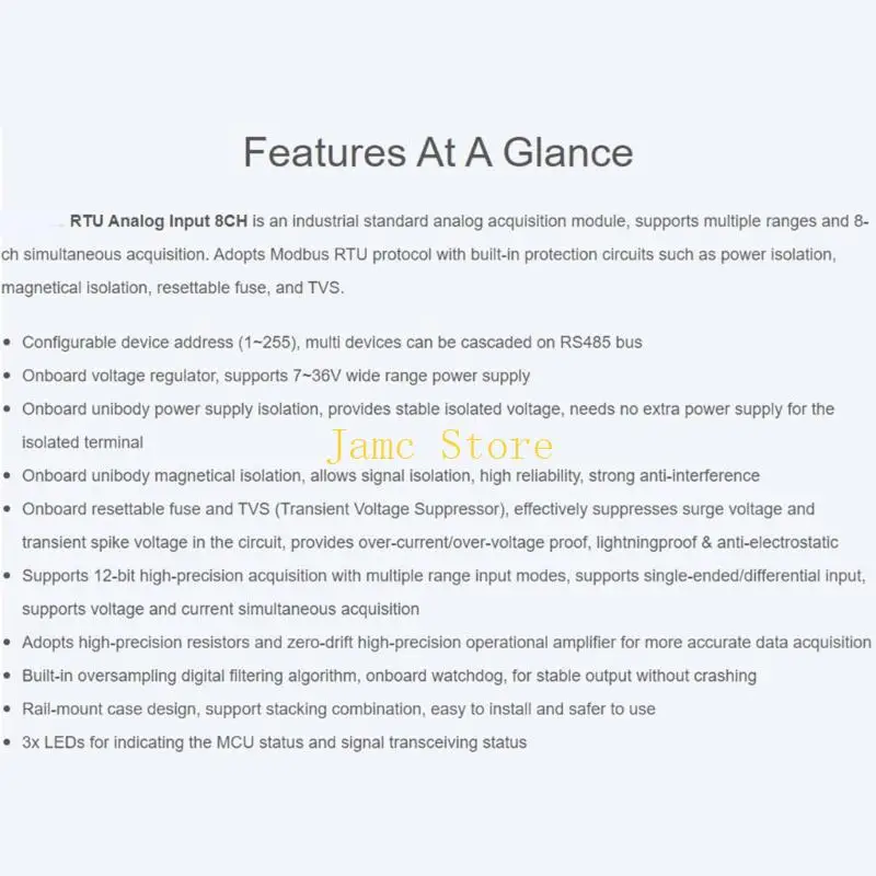 

LX0B Профессиональная 8-канальная аналоговая плата сбора данных DC7-36V для измерения напряжения и тока для инженеров и техников