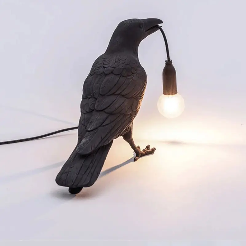 Modern Table Light,E12 Wall Lamp Resin Bird Light for Home Decoration Living Room Foyer Study Bedroom Nightstand Lights