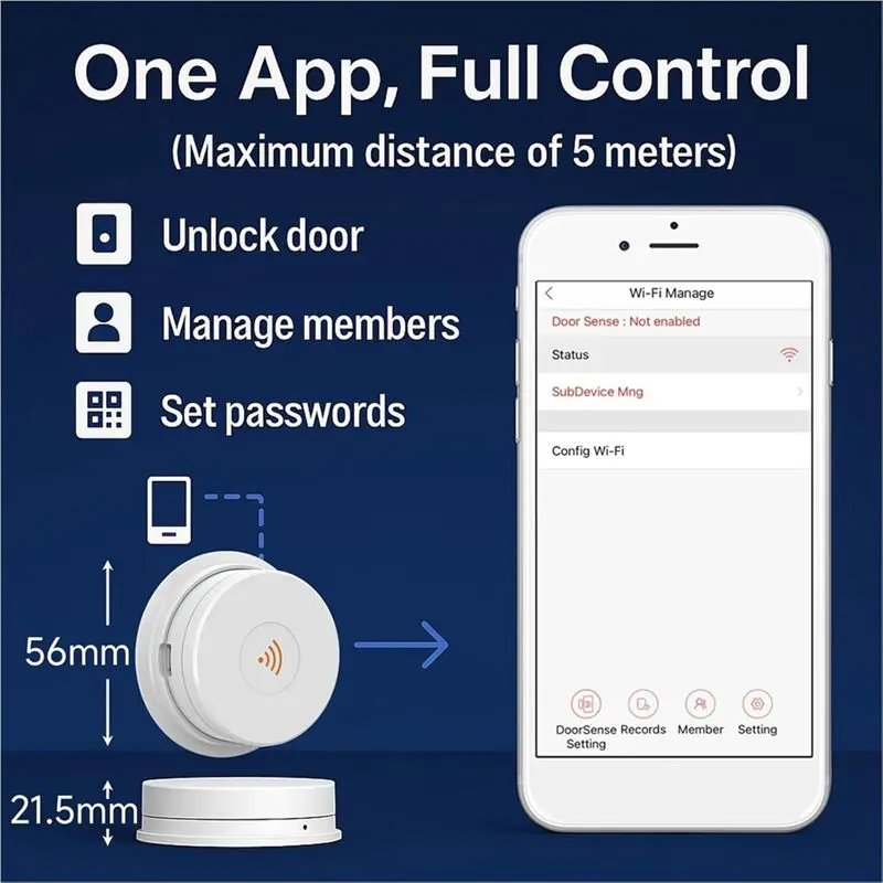 W100 Smart Wifi Bridge Gateway Door Sensor For Wehere Smart Lockbox- APP Controlled Security System For Home And Office-Y41A