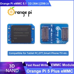 Orange Pi 5 Plus EMMC Module 5.1 32GB / 64GB / 256 GB 3D NAND Fast Read Write Speeds compatible for Tablet PC OTT Smart Phone TV