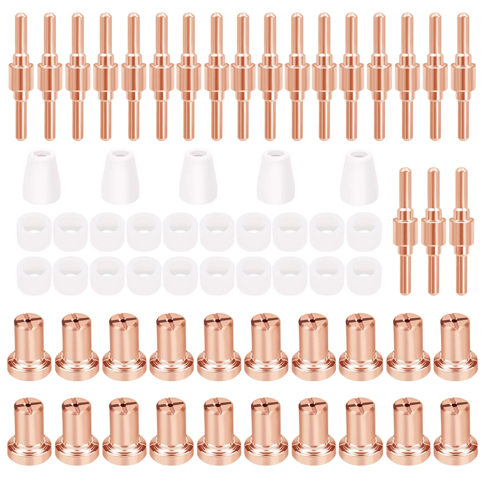 

65Pcs Plasma Cutter Tip Electrodes & Nozzles Kit Consumable Accessories for PT31 30 40 50 Plasma Cutter Welding Tools