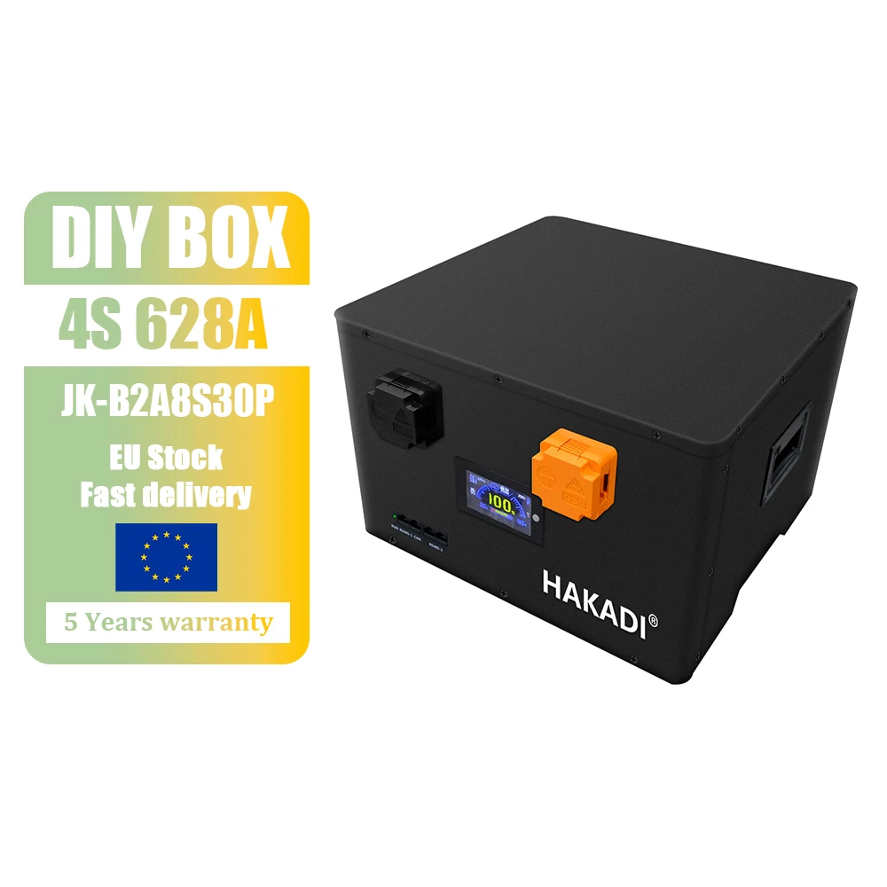 HAKADI Stock UE Consegna Rapida 4S 628A 16S 628A Scatola Batteria Fai-da-Te per EVE MB56 da Assemblare con BMS JK 300A Energia Solare