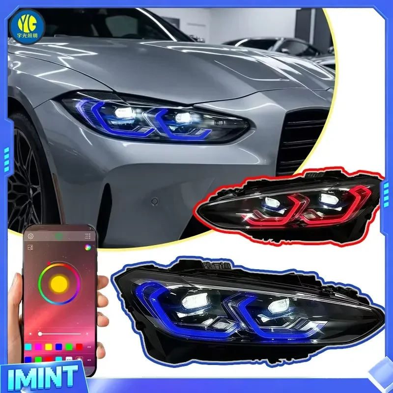 YU GUANG for M3 M4 Front Light 4 Series G82 G22 Headlight 2020 2023 Lci Front Lamp Upgrade G22 Rgb Headlights