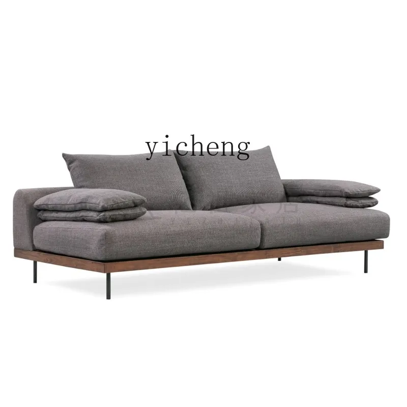 

ZC Solid Wood Fabric Living Room Fashion Atmosphere Sofa Combination Minimalist Complete Furniture