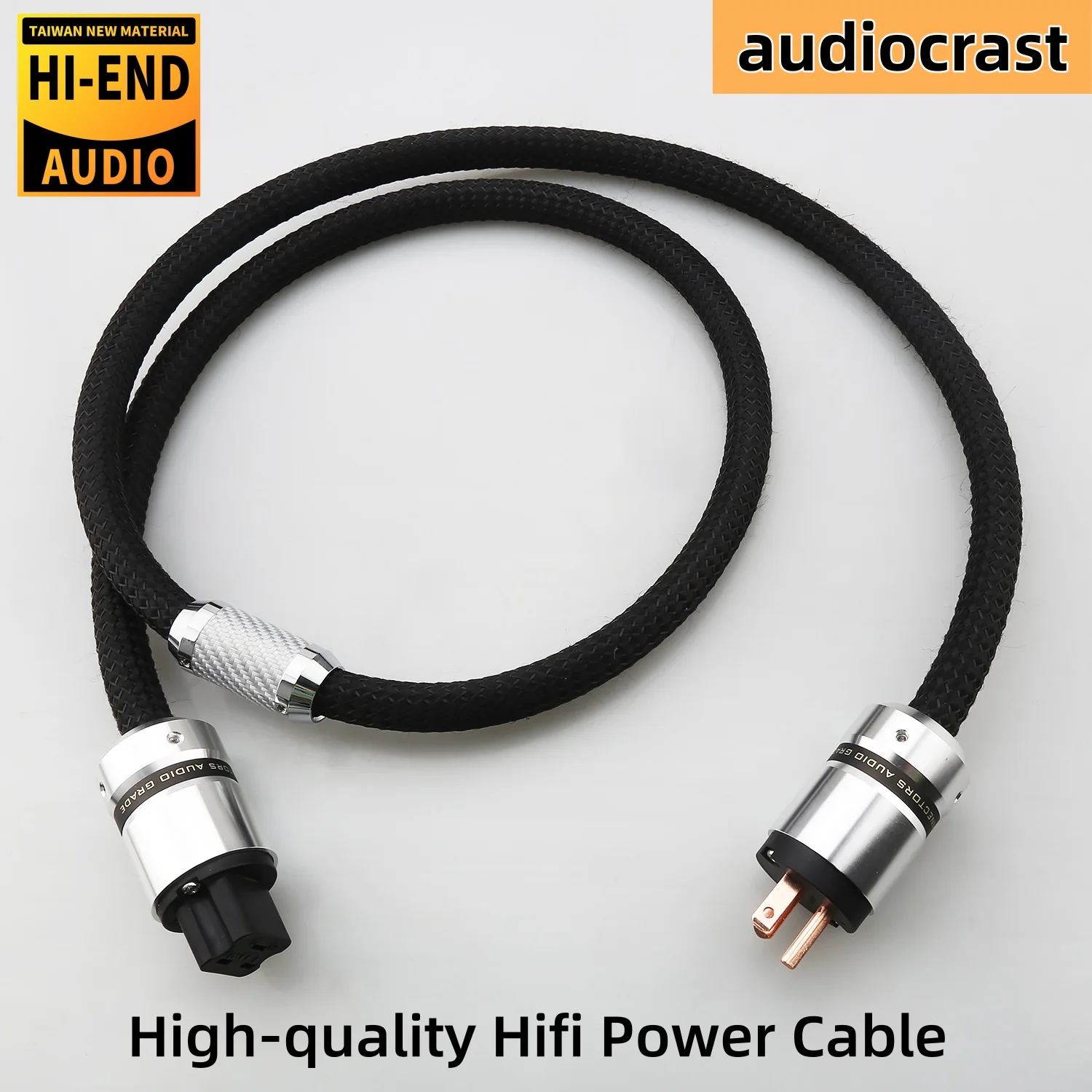 

Кабель питания Audiocrast HIFI, американский штекер, корпус из алюминиевого сплава, позолоченный штекер, 125В 15А, подходит для колонок и усилителей.