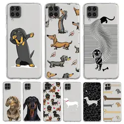 Dachshund Sausage Dog Phone Case for Samsung A13 A15 A25 A35 A51 A55 A71 A21S A11 A31 A52 A41 A23 A53 A73 5G A03S A05s Cover