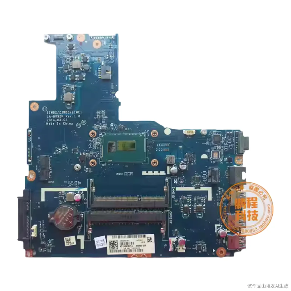 For Lenovo B40-80 B40-70 Laptop Motherboard LA-B092P Mainboard with CPU I3 4005U 100% Tested Ok