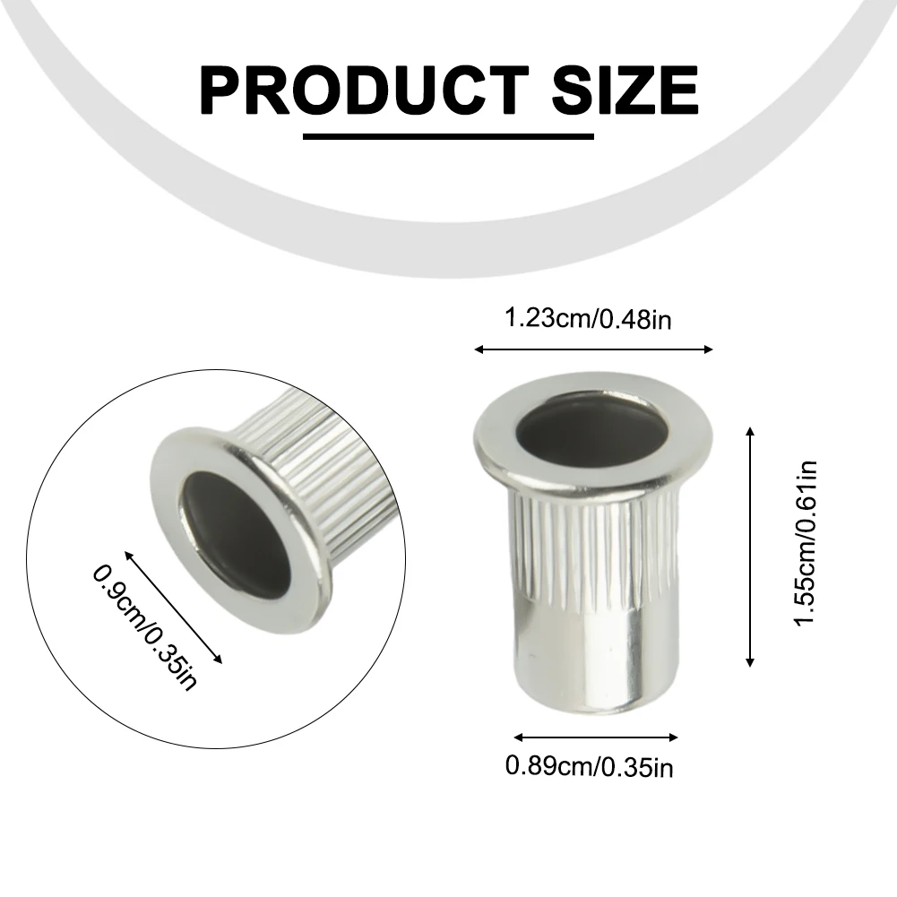 Automotive Decoration Rivet Nuts Stainless Steel 1/4\