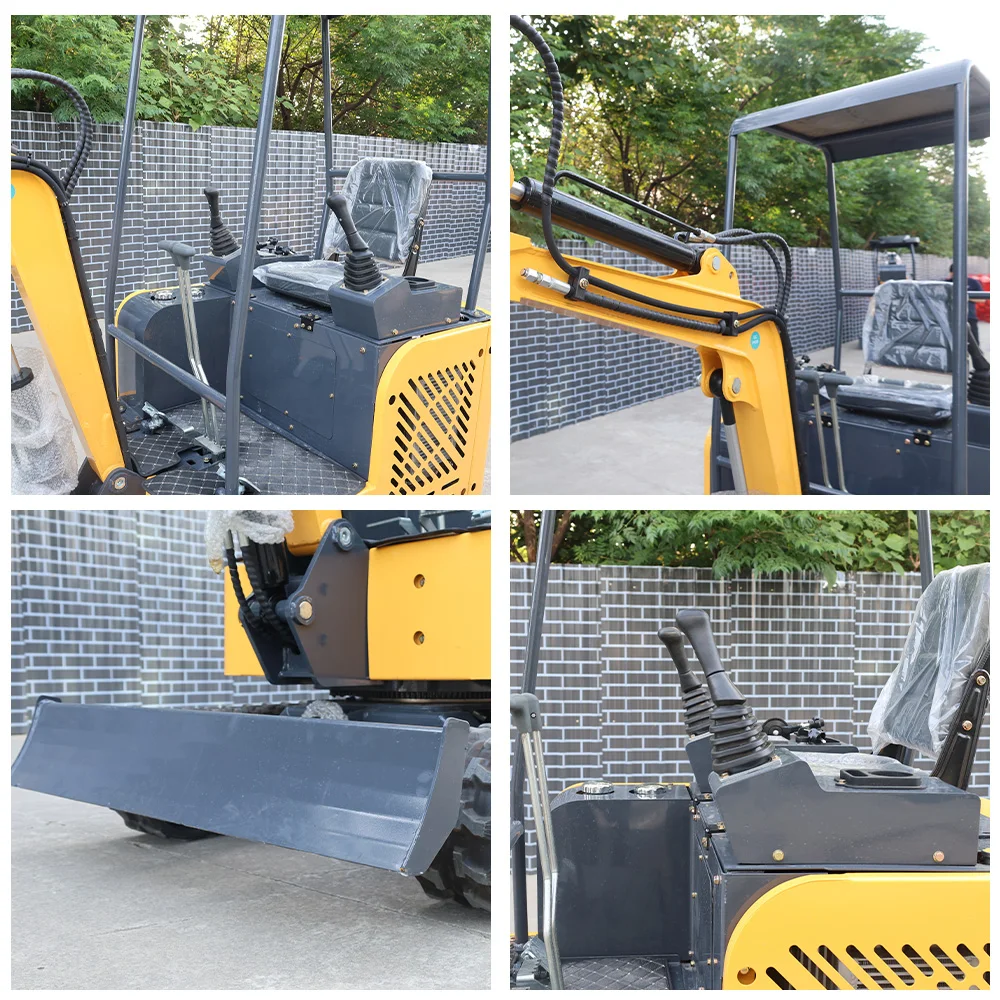 Pengiriman DDP Excavator Mini Hidrolik Crawler 1,2 Ton Bersertifikat CE EPA Euro5 Excavator Kecil Dengan Perlengkapan Micro Digger Untuk Kubota