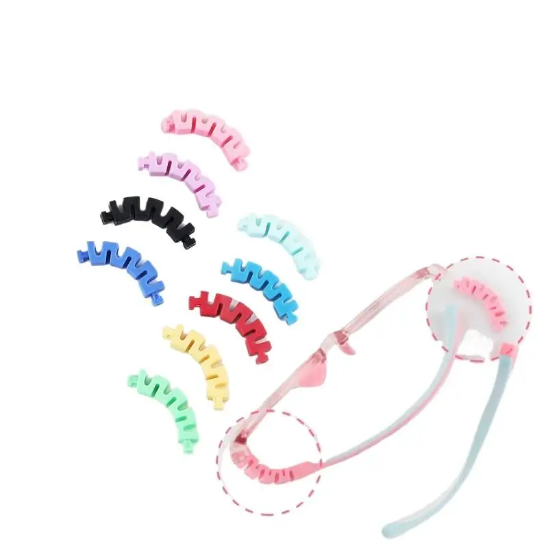 

Детские силиконовые накладки на дужки очков, противоскользящие, с креплением-защелкой, сменные, разные цвета