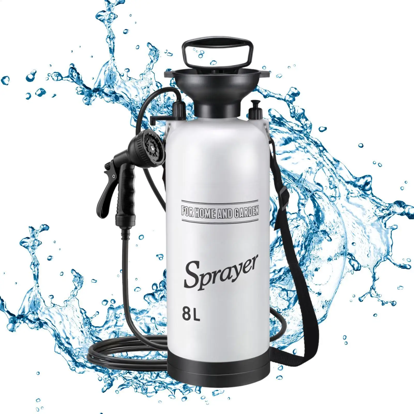 

Многофункциональный ручной распылитель для орошения, автомойки, 5/8 л, портативный водяной насос для душа, для путешествий на открытом воздухе, пешего туризма, кемпинга