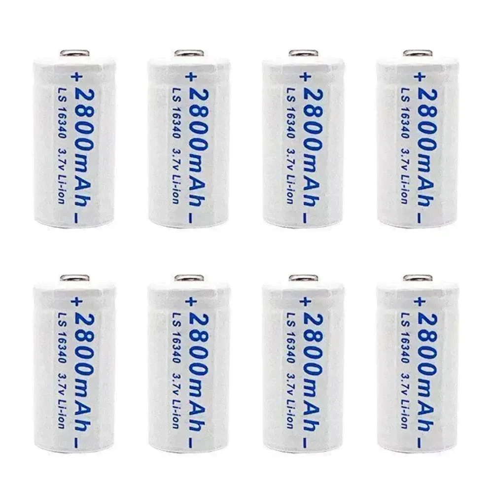 NEW CR123A RCR 123 ICR 16340 Battery 2800mAh 3.7V Safety Camera Rechargeable Battery Lithium Ion L70 Plus Charger