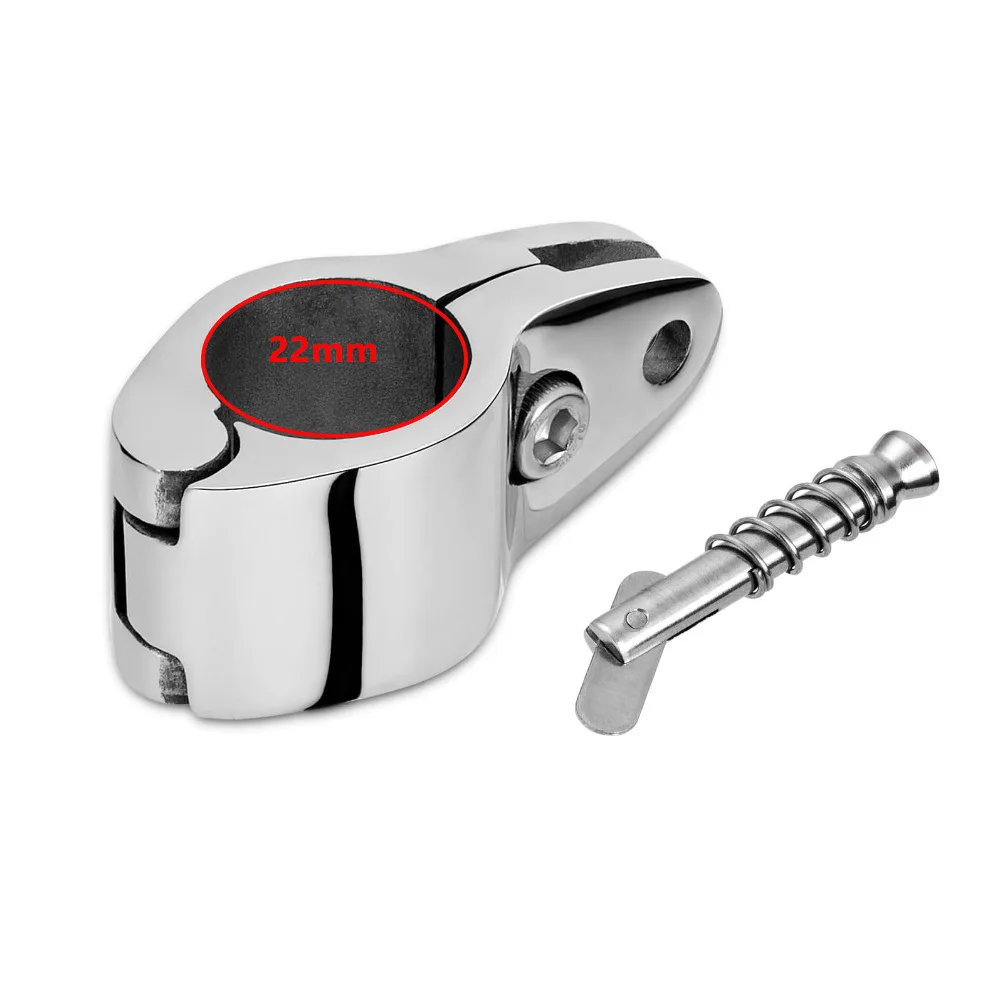 Marine Grade Stainless Steel Jaw Slide Fitting Quick Release Split Pipe Clamp For Boat Yacht Bimini Top Hardware