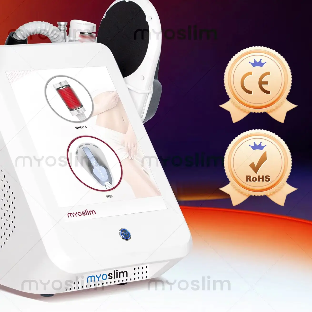 

Многофункциональный аппарат 4-в-1 EMS RF Roller для коррекции фигуры, сжигания жира, уменьшения целлюлита, стимуляции мышц и лимфодренажа