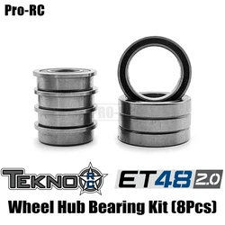 For Tekno 1/8 ET48 2.0 4WD Competition Electric Truggy Kit Wheel Hub Sealed Bearing Kit (8Pcs) TKR9600 Rc Car Uprade Parts