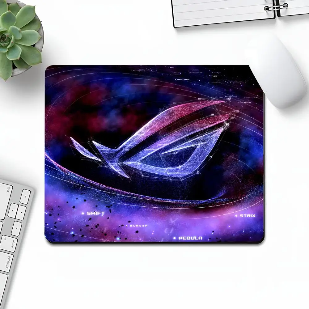 A-AsusES ROG Mouse Pad Art Gaming Gamer Small Rubber Locking Edge Large Computer MousePad Laptop Desk Pad