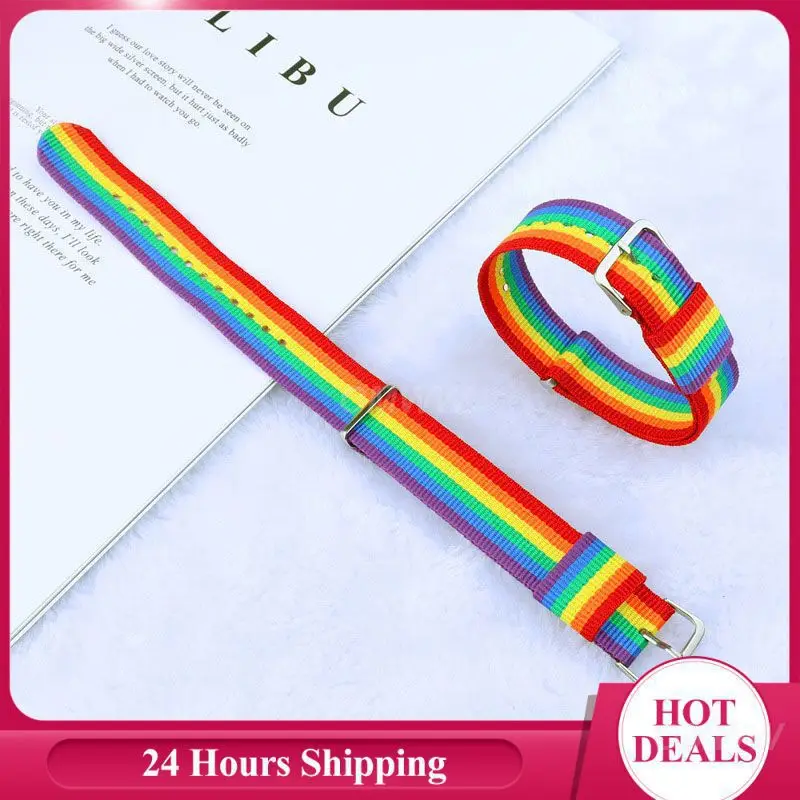 Party Gift Great Party Accessory Versatile Rainbow Accessories For Events Fashion Jewelry Pride Month In Demand Woven Wristbands