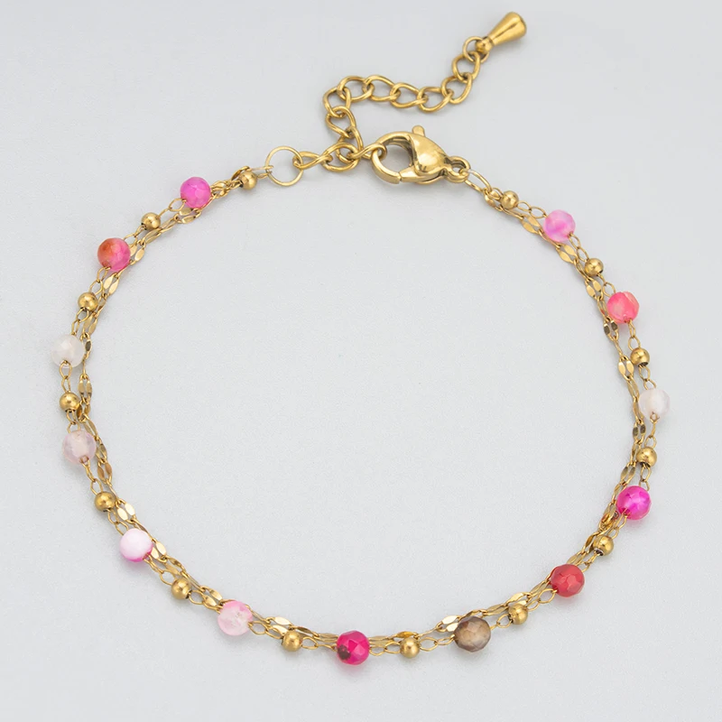 assoonas, 1 Stück/Lot, MH53, Armbänder für Frauen, 18k vergoldet, Edelstahl, Naturstein, handgefertigt, Anhänger, Modeschmuck – Detail 5