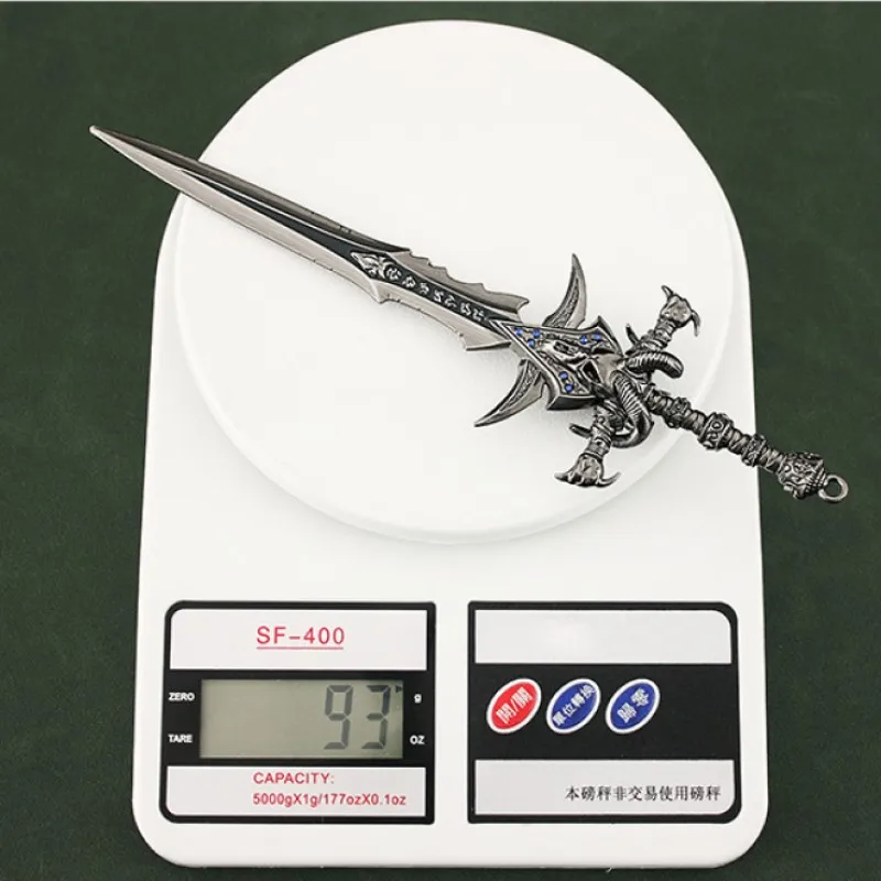 Arme World of Warcraft avec incrustation de diamants, Frostmourne The Lich King, couteau en alliage périphérique, épée de samouraï Katana, jouets de jeu, 22cm